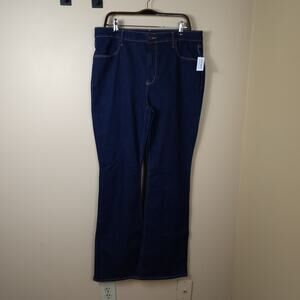 Old Navy Dark Wash High-Waisted Wow Flare Jeans for Women Size 16 Tall